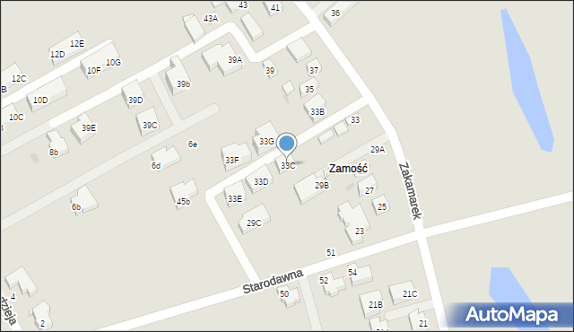 Warszawa, Zakamarek, 33C, mapa Warszawy