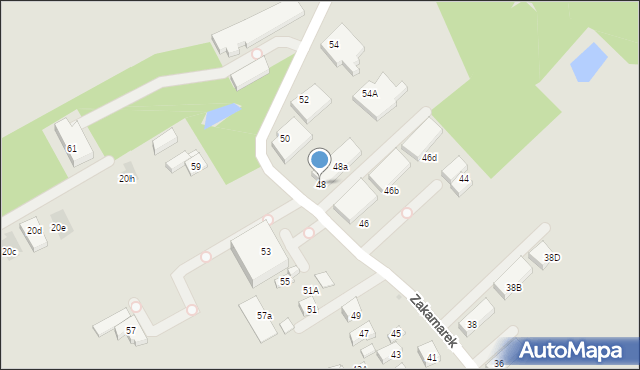 Warszawa, Zakamarek, 48, mapa Warszawy