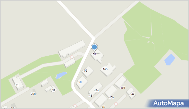 Warszawa, Zakamarek, 54, mapa Warszawy