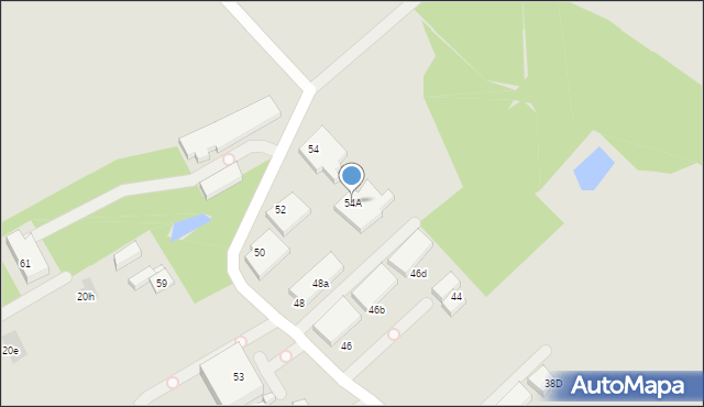 Warszawa, Zakamarek, 54A, mapa Warszawy