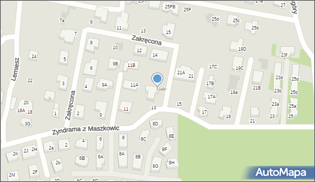 Warszawa, Zakręcona, 20, mapa Warszawy