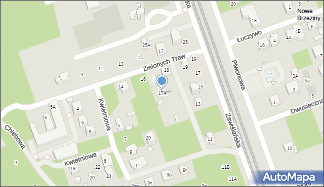 Warszawa, Zawiślańska, 17A, mapa Warszawy