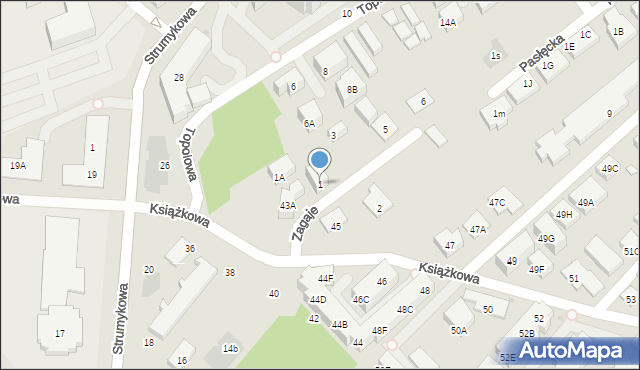 Warszawa, Zagaje, 1, mapa Warszawy
