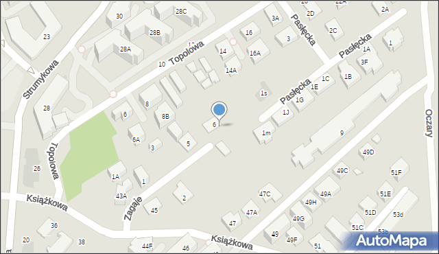 Warszawa, Zagaje, 9, mapa Warszawy