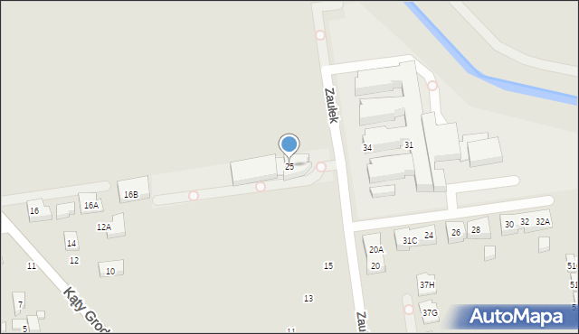 Warszawa, Zaułek, 25, mapa Warszawy