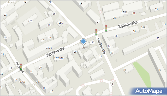 Warszawa, Ząbkowska, 30, mapa Warszawy