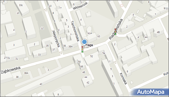 Warszawa, Ząbkowska, 39l, mapa Warszawy