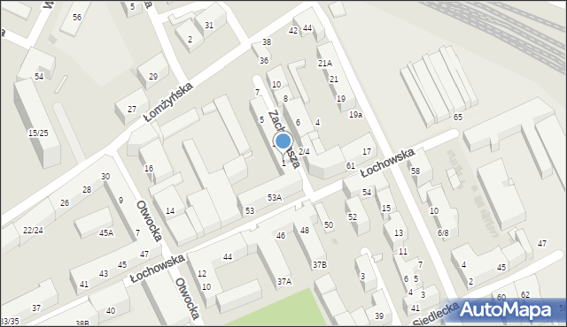 Warszawa, Zachariasza, 1, mapa Warszawy