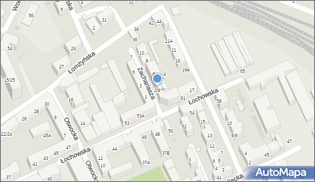 Warszawa, Zachariasza, 2/4, mapa Warszawy