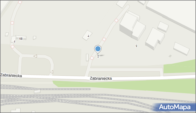 Warszawa, Zabraniecka, 2, mapa Warszawy