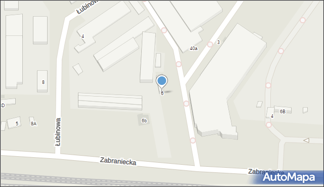 Warszawa, Zabraniecka, 6, mapa Warszawy