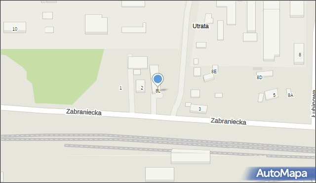 Warszawa, Zabraniecka, 8L, mapa Warszawy