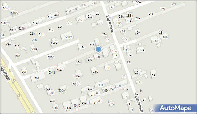 Warszawa, Zabielska, 15C, mapa Warszawy
