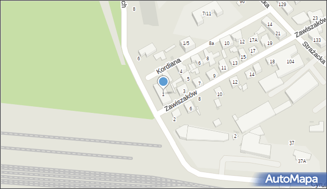 Warszawa, Zawiszaków, 1, mapa Warszawy