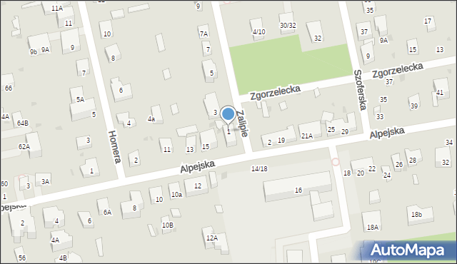 Warszawa, Zalipie, 1, mapa Warszawy