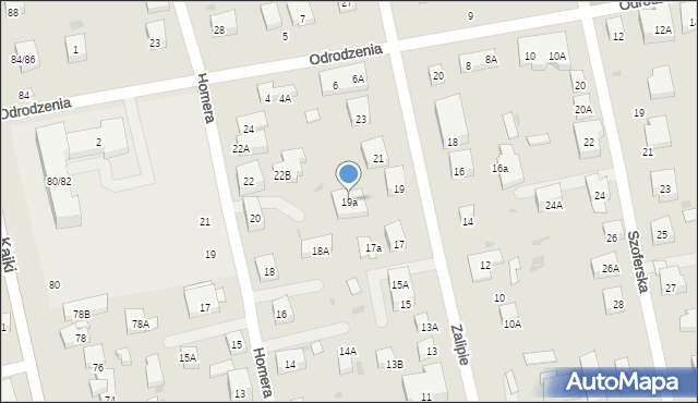 Warszawa, Zalipie, 19a, mapa Warszawy