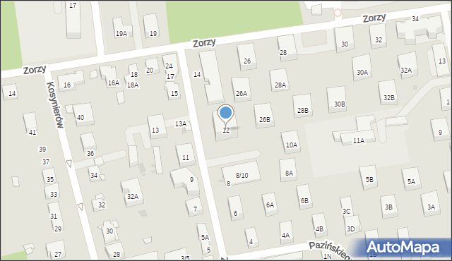 Warszawa, Zambrowska, 12, mapa Warszawy