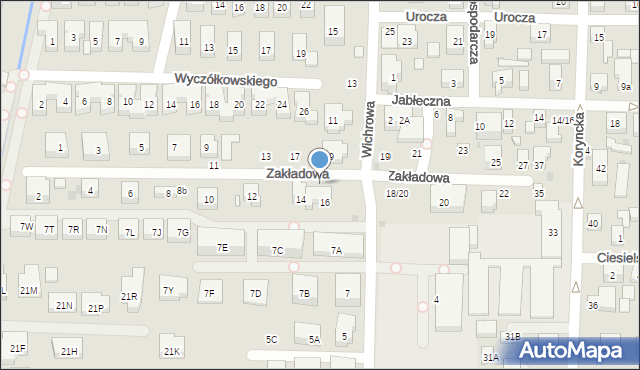 Warszawa, Zakładowa, 14/16, mapa Warszawy