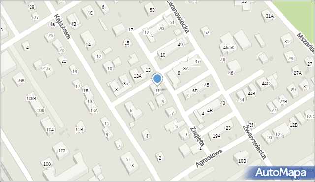 Warszawa, Zagięta, 11, mapa Warszawy