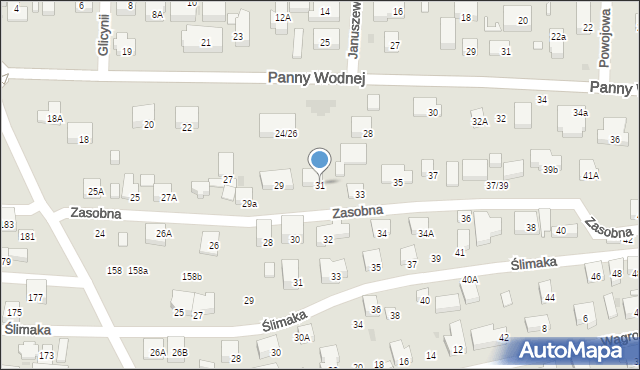 Warszawa, Zasobna, 31, mapa Warszawy