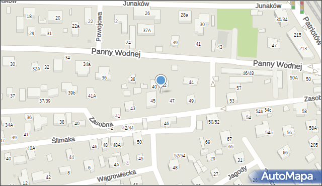 Warszawa, Zasobna, 45a, mapa Warszawy