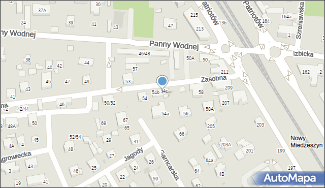 Warszawa, Zasobna, 56A, mapa Warszawy