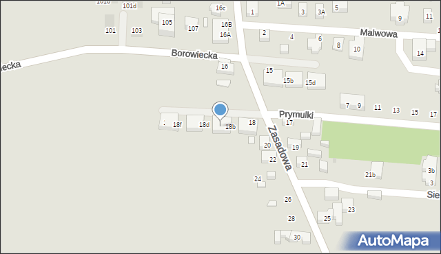 Warszawa, Zasadowa, 18c, mapa Warszawy