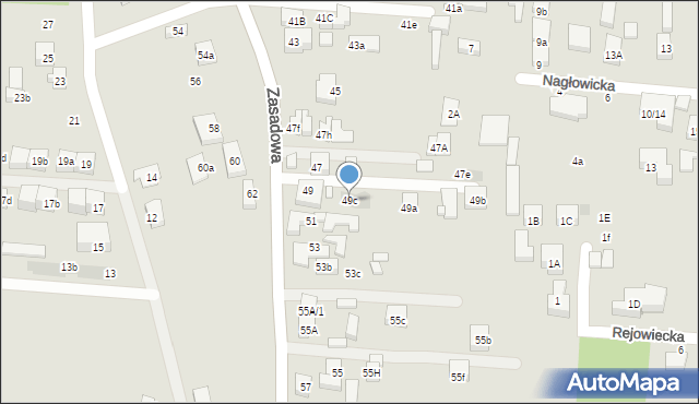 Warszawa, Zasadowa, 49c, mapa Warszawy