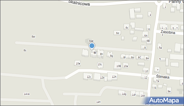 Warszawa, Zasadowa, 8l, mapa Warszawy