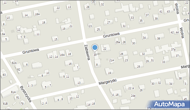 Warszawa, Zabawna, 10, mapa Warszawy