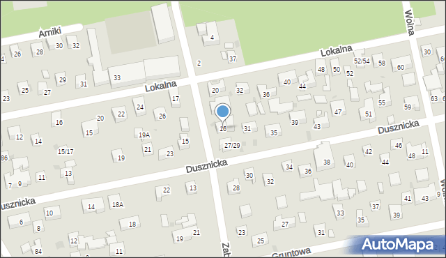 Warszawa, Zabawna, 16, mapa Warszawy