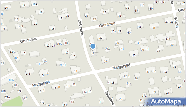 Warszawa, Zabawna, 8, mapa Warszawy