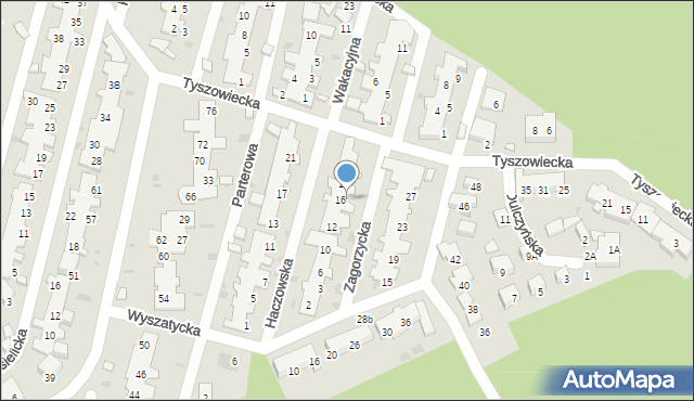 Warszawa, Zagorzycka, 15, mapa Warszawy