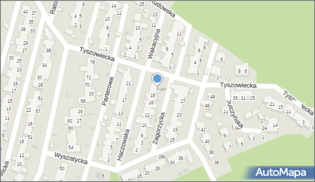 Warszawa, Zagorzycka, 19, mapa Warszawy