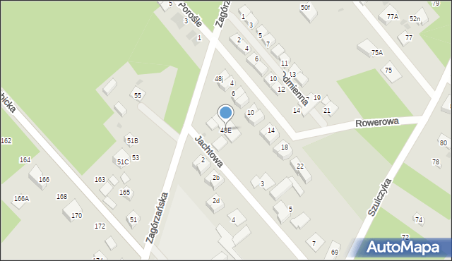 Warszawa, Zagórzańska, 48E, mapa Warszawy