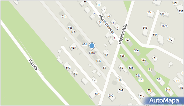 Warszawa, Zagórzańska, 63ca, mapa Warszawy