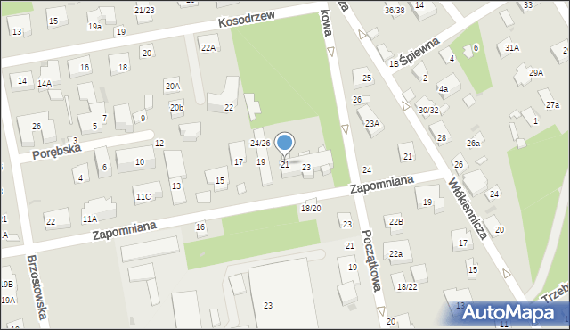 Warszawa, Zapomniana, 21, mapa Warszawy