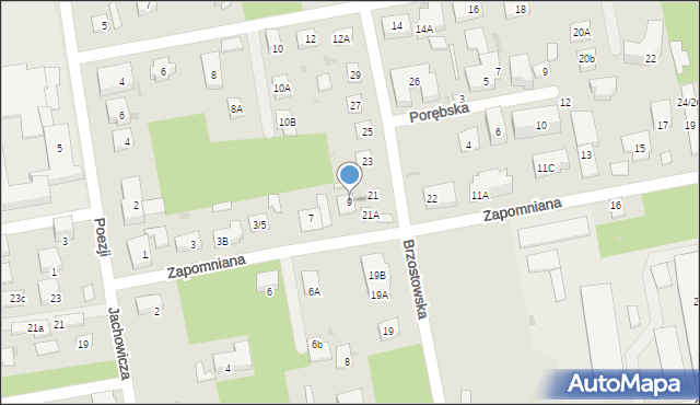 Warszawa, Zapomniana, 9, mapa Warszawy