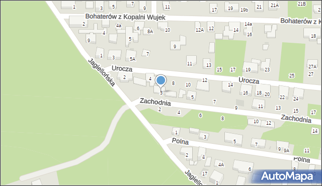 Warszawa, Zachodnia, 3, mapa Warszawy