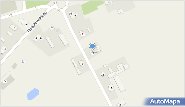 Warszewice, Zawiszy Czarnego, 13, mapa Warszewice