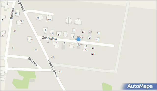 Wasilków, Zachodnia, 10, mapa Wasilków