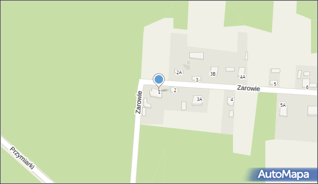 Wąsosz, Zarowie, 1, mapa Wąsosz