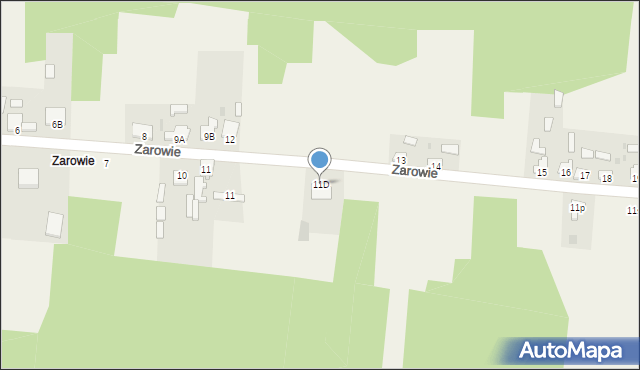 Wąsosz, Zarowie, 11D, mapa Wąsosz