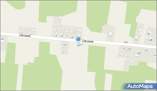 Wąsosz, Zarowie, 11s, mapa Wąsosz