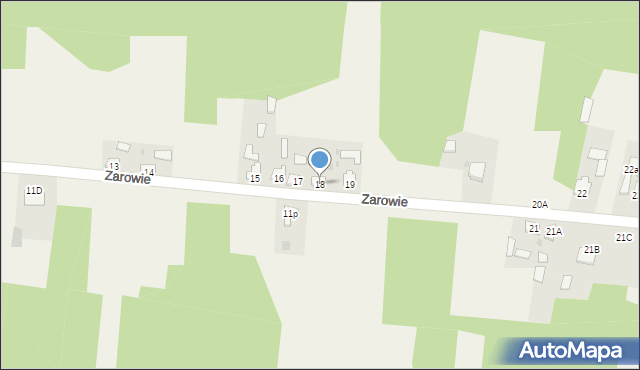 Wąsosz, Zarowie, 18, mapa Wąsosz