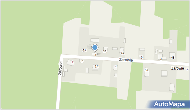 Wąsosz, Zarowie, 3, mapa Wąsosz