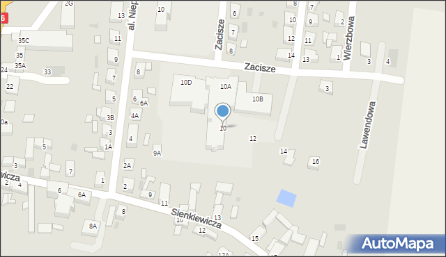 Wąsosz, Zacisze, 10, mapa Wąsosz