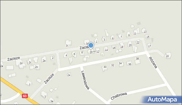 Węgorzewo, Zacisze, 10, mapa Węgorzewo