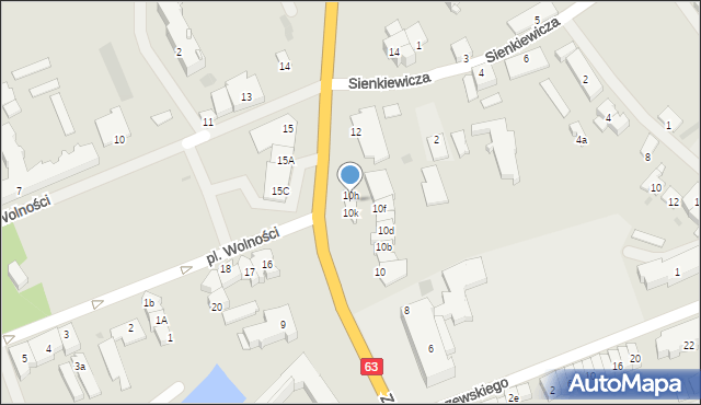 Węgorzewo, Zamkowa, 10i, mapa Węgorzewo