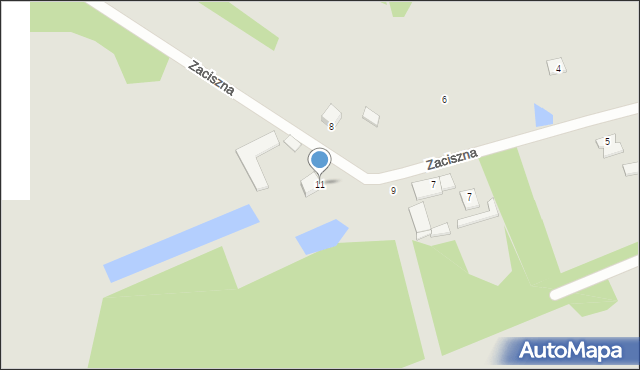 Węgrów, Zaciszna, 11, mapa Węgrów